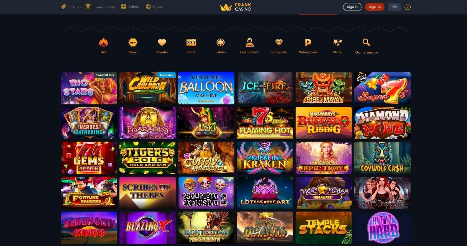 new games Frank casino