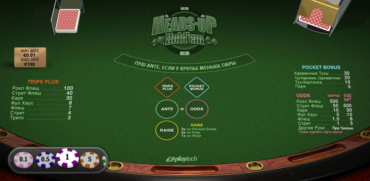 Heads Up Hold' em By Playtech Free